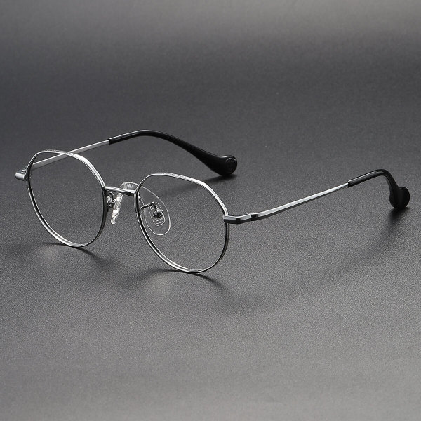 Geometric Titanium Glasses LE1254_Silver