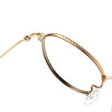 Round Titanium Glasses LE1261_Black & Gold