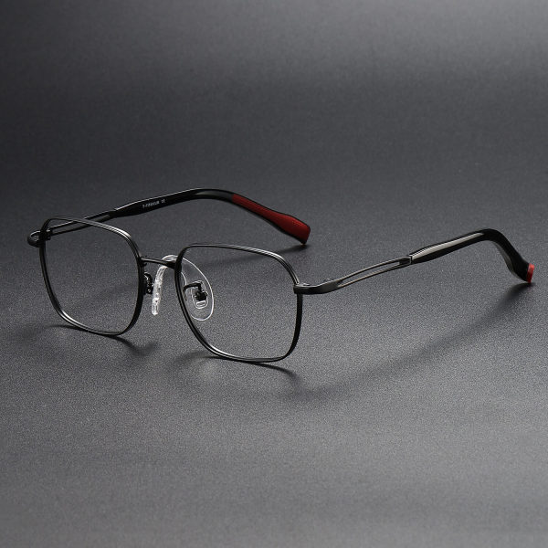 Square Titanium Glasses LE1269_Black