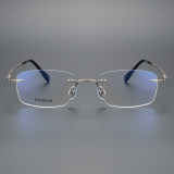 Rimless Titanium Glasses LE1247_Gold