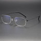 Rectangle Titanium Glasses LE1280_Black & Silver