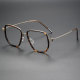 Geometric Titanium Glasses LE1253_Tortoise & Gold