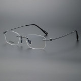 Rimless Titanium Glasses LE1247_Black