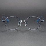 Geometric Titanium Glasses LE1254_Blue
