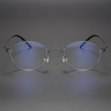 Oval Titanium Glasses LE1271_Gunmetal Front View