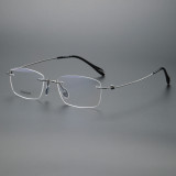 Rimless Titanium Glasses LE1247_Gunmetal