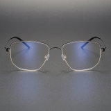 Geometric Titanium Glasses LE1246_Black & Gold