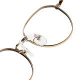 Round Titanium Glasses LE1261_Black & Gold