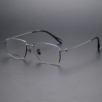 Rectangle Titanium Glasses LE1250_Gunmetal