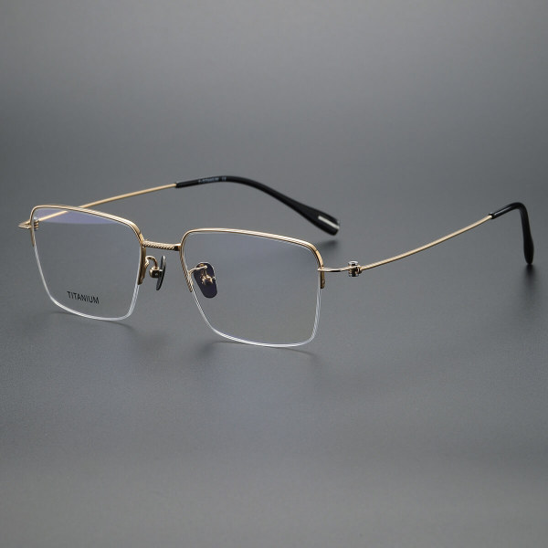Half Rim Titanium Glasses LE1159_Gold
