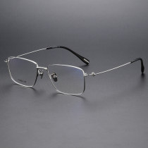 Rectangle Titanium Glasses LE1250_Silver