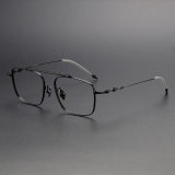 Square Titanium Glasses LE1270_Black