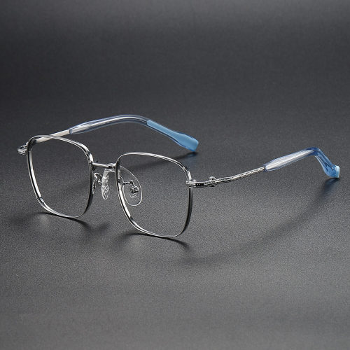 Square Titanium Glasses LE1277_Silver