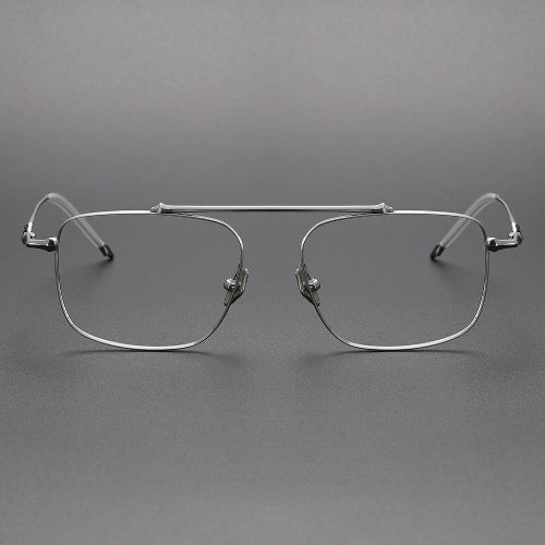 Square Titanium Glasses LE1270_Silver