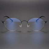 Oval Titanium Glasses LE1271_Black