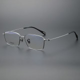 Rectangle Titanium Glasses LE1248_Silver