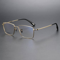 Square Titanium Glasses LE1272_Gold