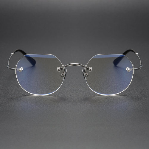 Rimless Titanium Glasses LE1281_Silver