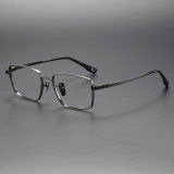 Rectangle Titanium Glasses LE1262_Gunmetal