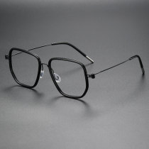 Geometric Titanium Glasses LE1253_Black