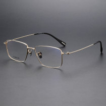 Rectangle Titanium Glasses LE1250_Gold