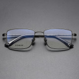 Square Titanium Glasses LE1272_Gunmetal Front View