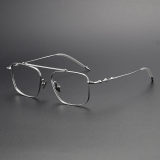 Square Titanium Glasses LE1270_Silver