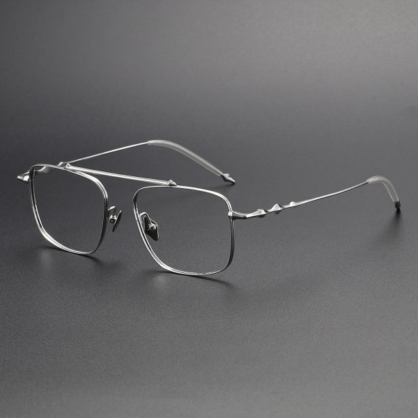 Square Titanium Glasses LE1270_Silver