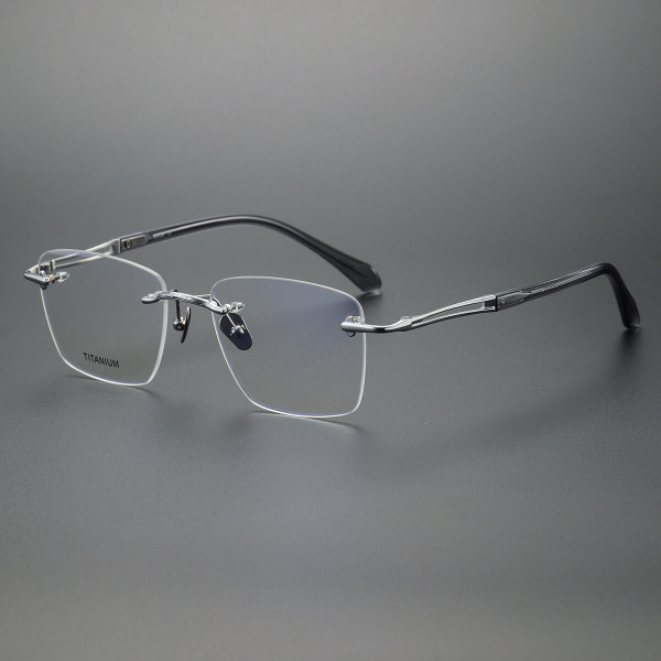 Rimless Titanium Glasses LE1260_Silver