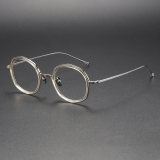 Geometric Titanium Glasses LE1255_Champagne Silver