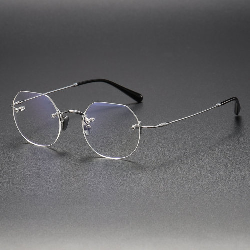 Rimless Titanium Glasses LE1281_Silver