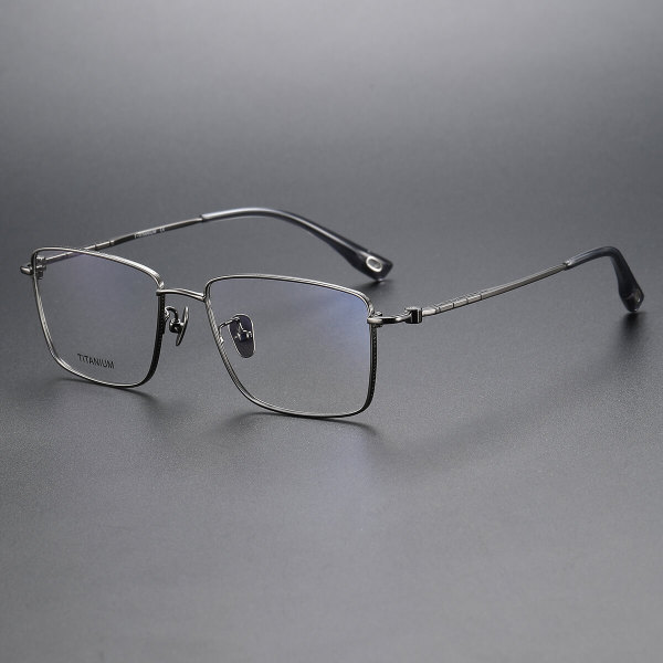 Square Titanium Glasses LE1272_Gunmetal