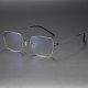 Geometric Titanium Glasses LE1245_Black & Silver