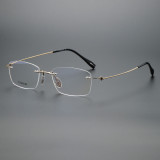 Rimless Titanium Glasses LE1247_Gold