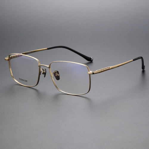 Square Titanium Glasses LE1160_Gold