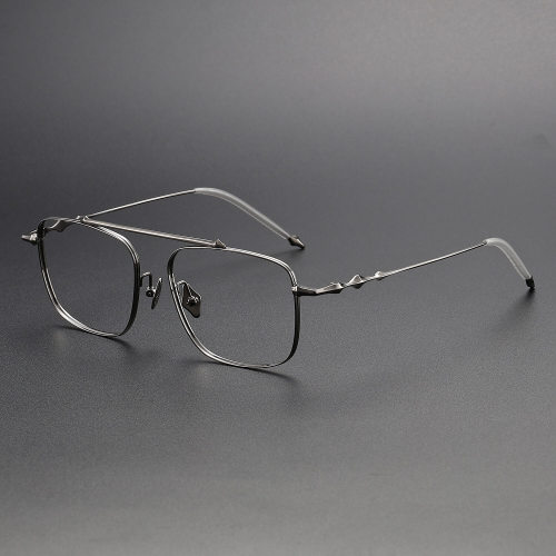 Square Titanium Glasses LE1270_Gunmetal