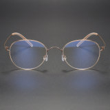 Oval Titanium Glasses LE1271_Gold Front View