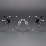 Geometric Titanium Glasses LE1254_Silver
