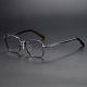 Square Titanium Glasses LE1269_Black & Silver