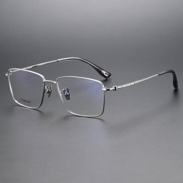 Square Titanium Glasses LE1272_Silver