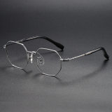 Geometric Titanium Glasses LE1268_Silver