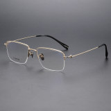Half Rim Titanium Glasses LE1234_Gold