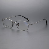 Oval Titanium Glasses LE1226_Gunmetal