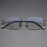 Half Rim Titanium Glasses LE1234_Gunmetal