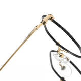 Geometric Titanium Glasses LE1243_Black & Gold