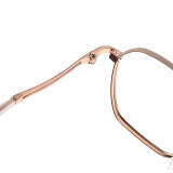 Geometric Titanium Glasses LE1231_Coffee & Rose Gold