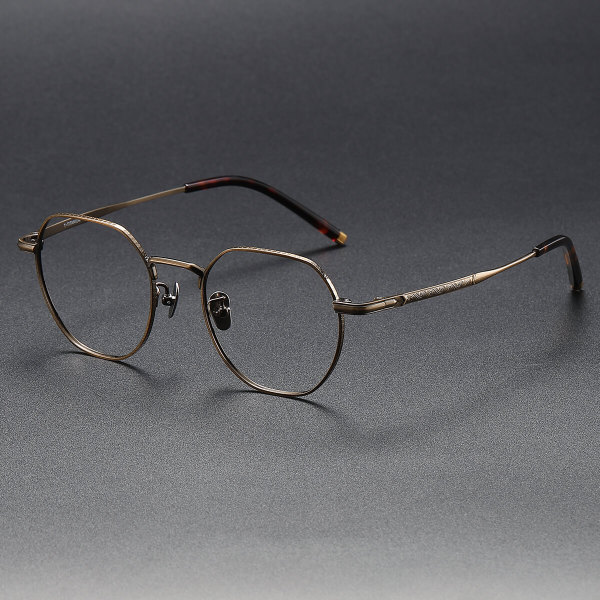 Geometric Titanium Glasses LE1216_Bronze
