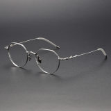 Geometric Titanium Glasses LE1225_Silver