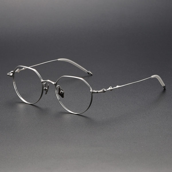 Geometric Titanium Glasses LE1225_Silver