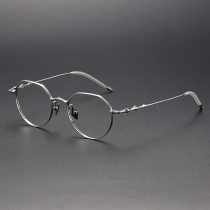 Geometric Titanium Glasses LE1225_Silver Geometric Titanium Glasses LE1225_Silver